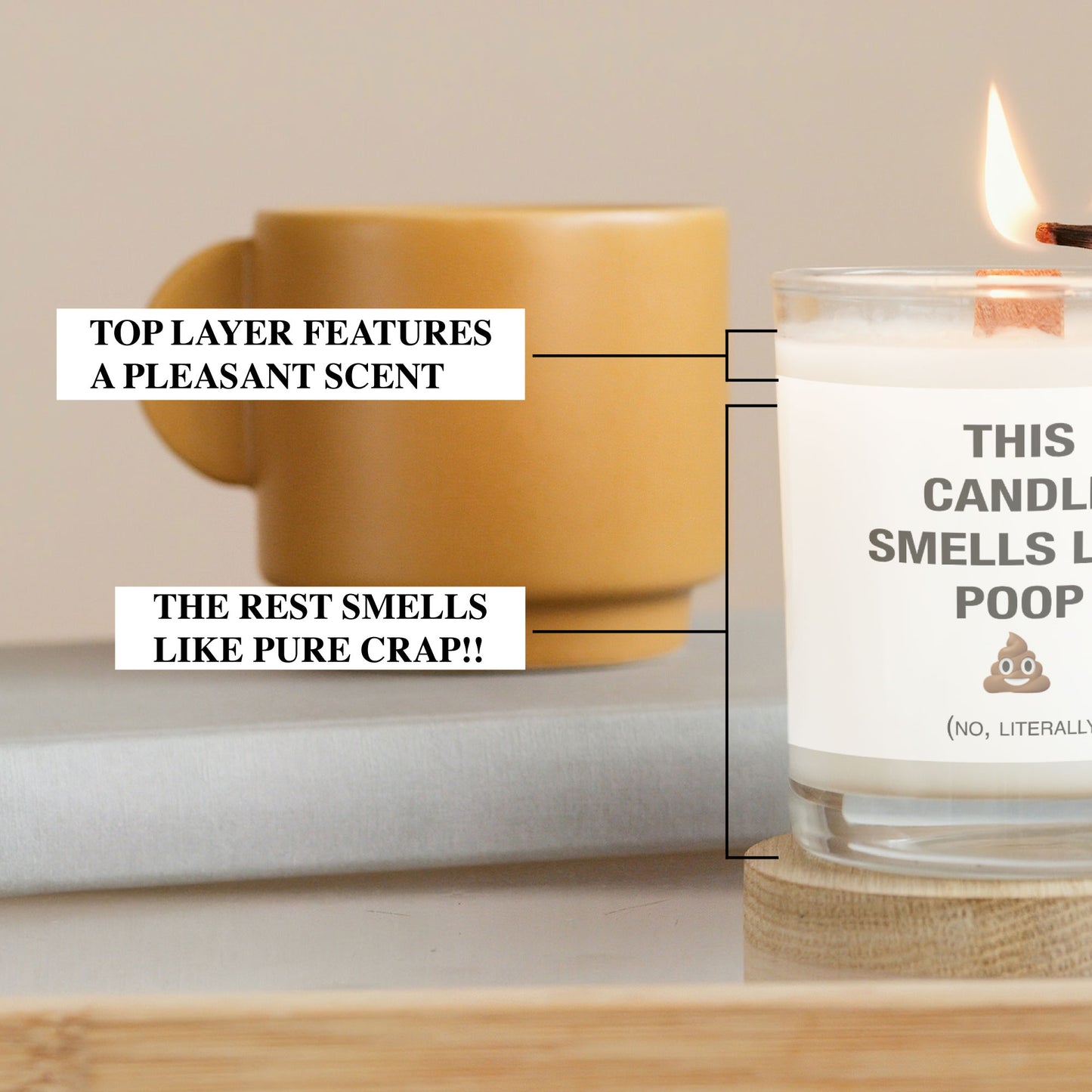 Poop Scented Prank Candle